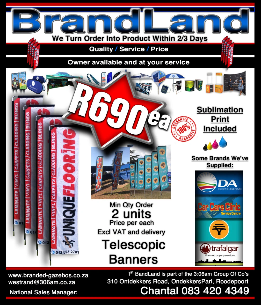 Budget flags and banners direct from the largest flag and banner factory in SA