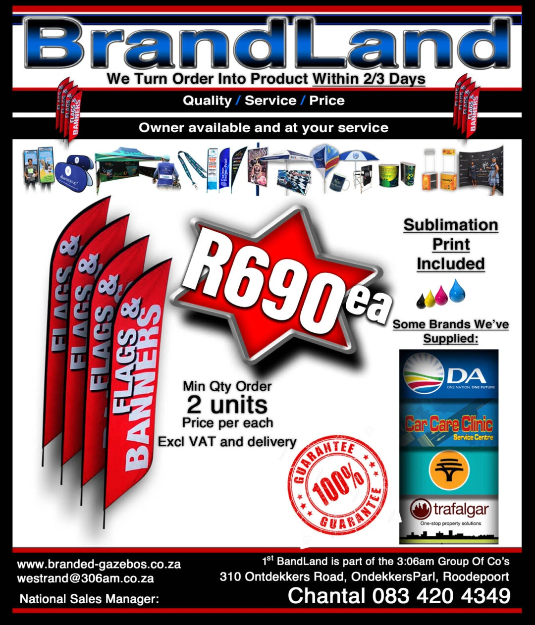 Budget flags and banners direct from the largest flag and banner factory in SA