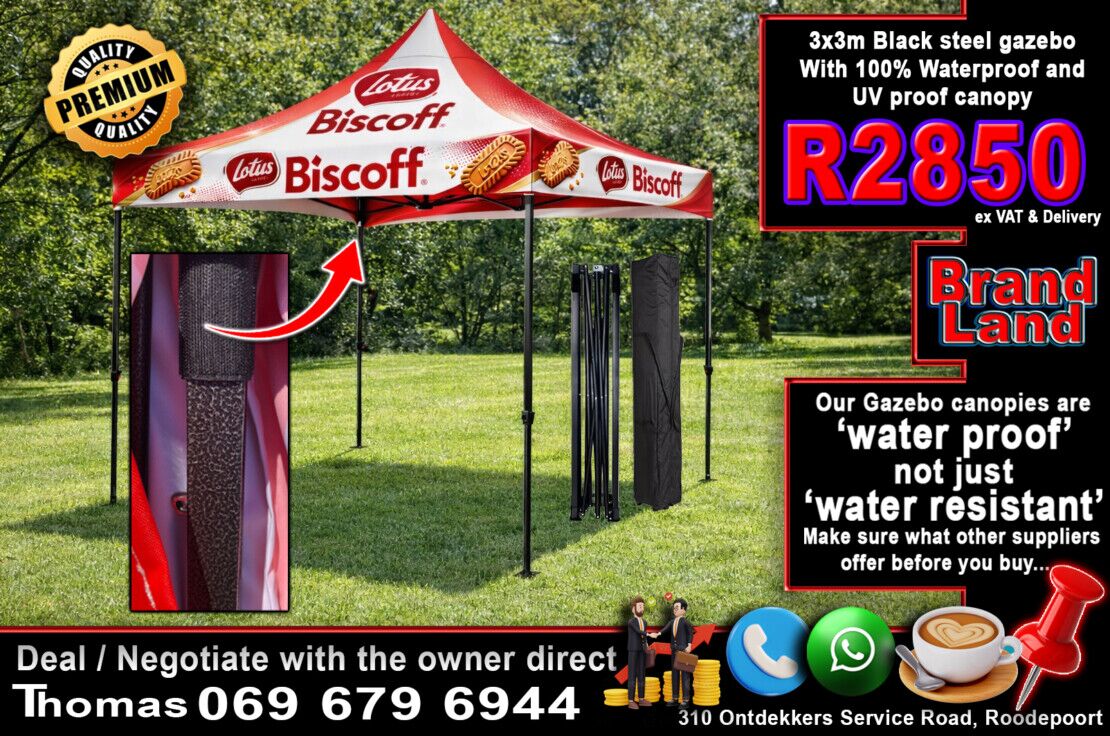 Largest supplier of branded gazebos and flags and banners in south africa