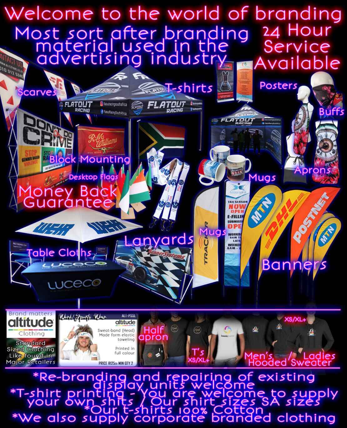 Largest supplier of branded gazebos and flags and banners in south africa